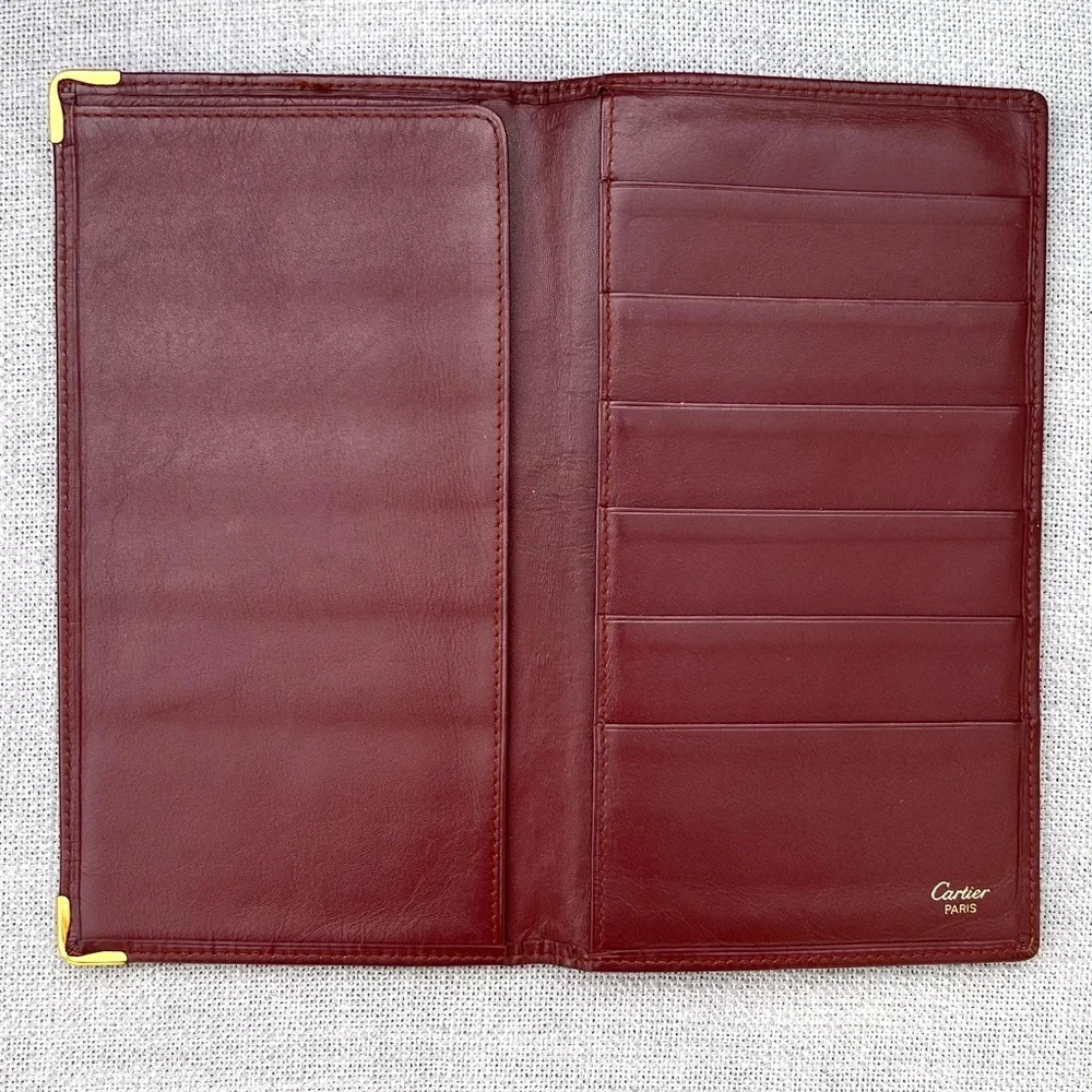 Cartier Must De Cartier Burgundy Wallet Unisex